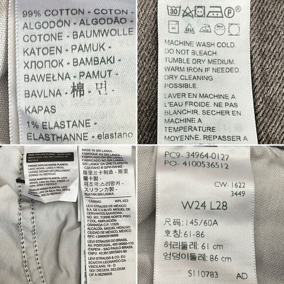 Levi’s Jeans Charcoal Button Fly High Rise Wedgie Straight 24 - Picture 8 of 12